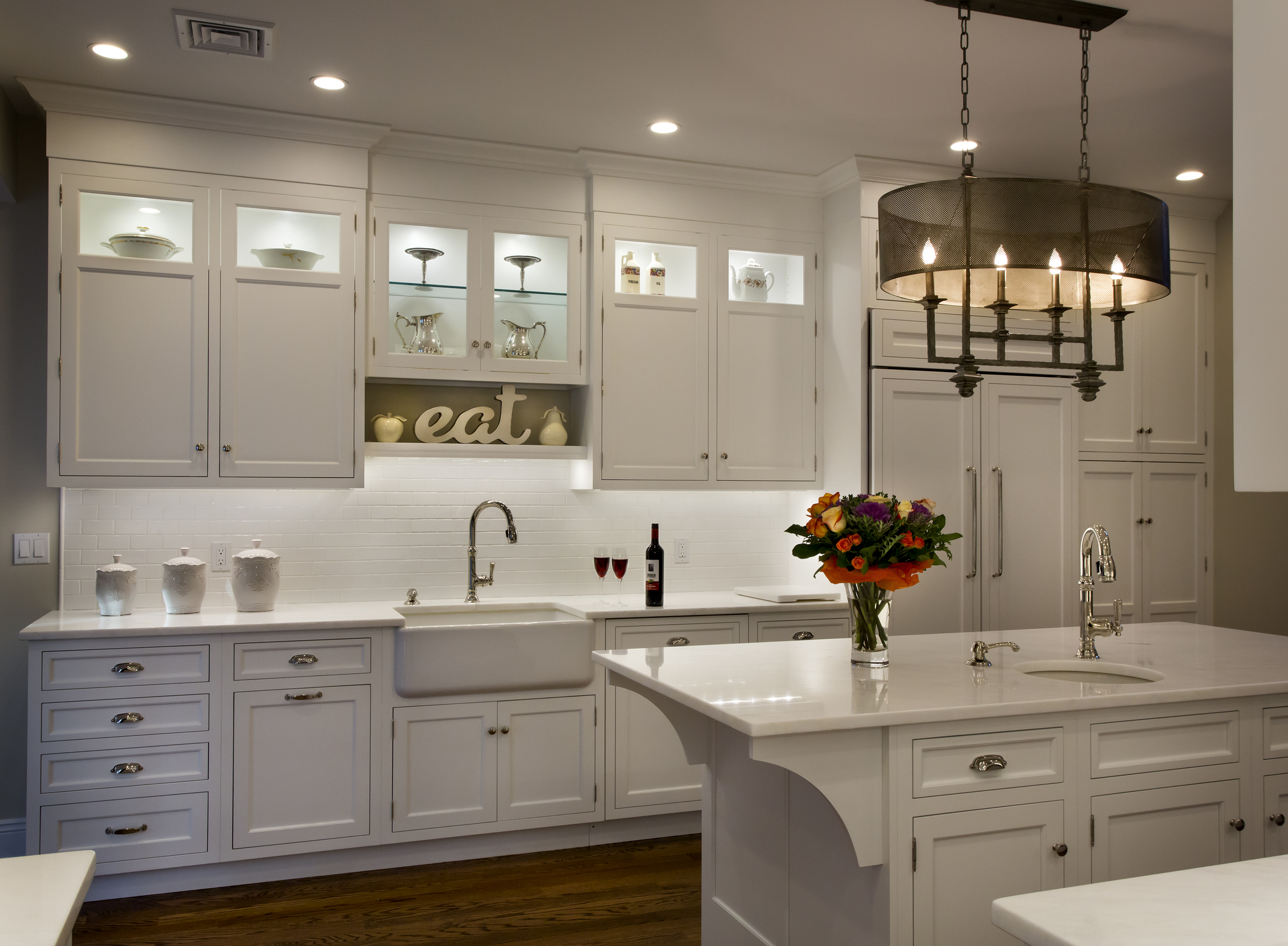 White on White Kitchen by award winning designer