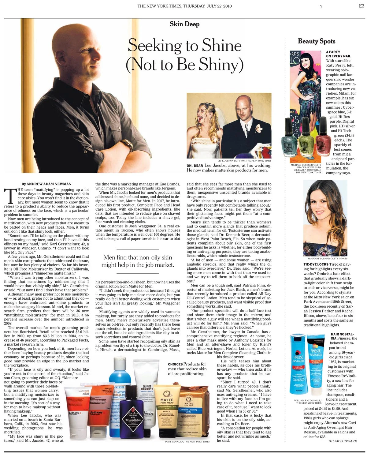 Lee Jacobs as featured in The New York Times