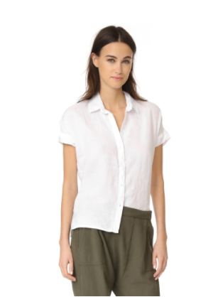 james perse short sleeve linen shirt