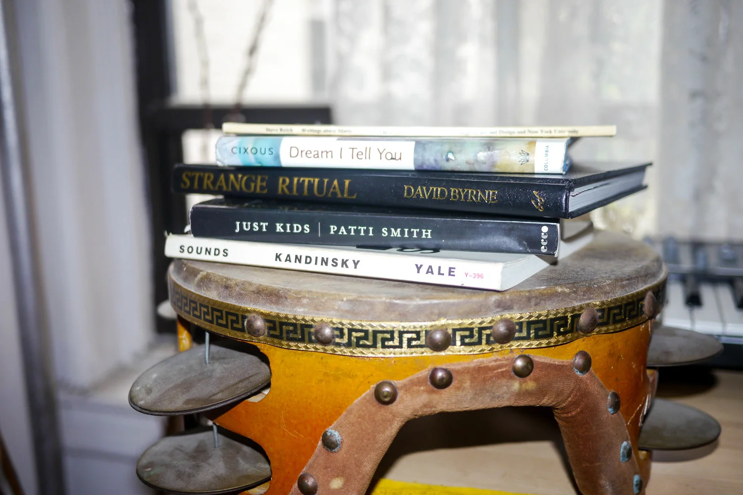 Writings About Music by Steve Reich, Dream I Tell You by Helene Cixous, Strange Ritual by David Byrne, Just Kids by Patti Smith, Sounds by Wassily Kandinsky