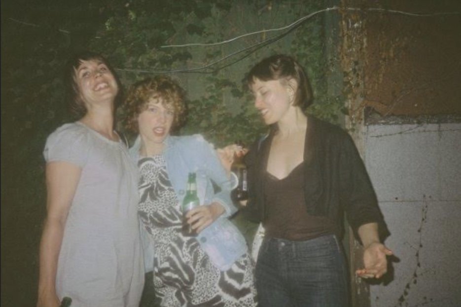 me and friends in someone's backyard in Williamsburg during the indie sleaze days