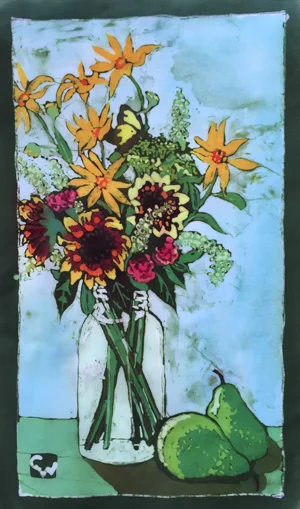 Flowers with pears