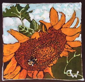 Bee on Giant Sunflower