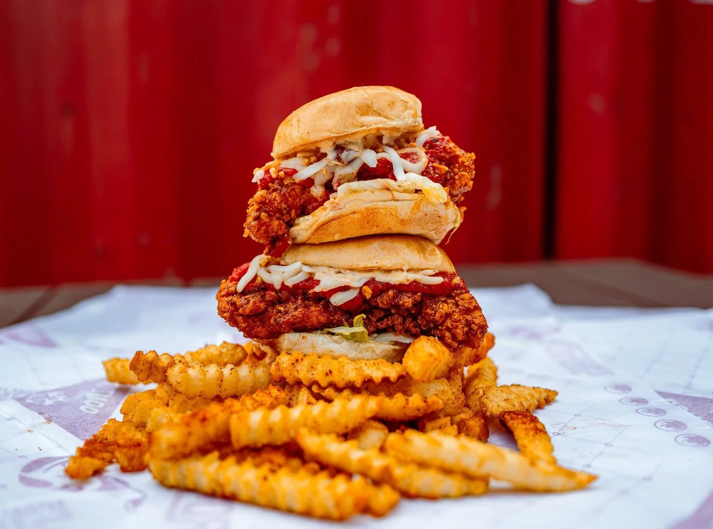 No Valentine? No problem. That just means you have BOTH of our Chicken Parmesan Sliders all to yourself. 😍 Only sticking around this month!

#hotchicken #royalshotchicken #chickenparmesan #siders