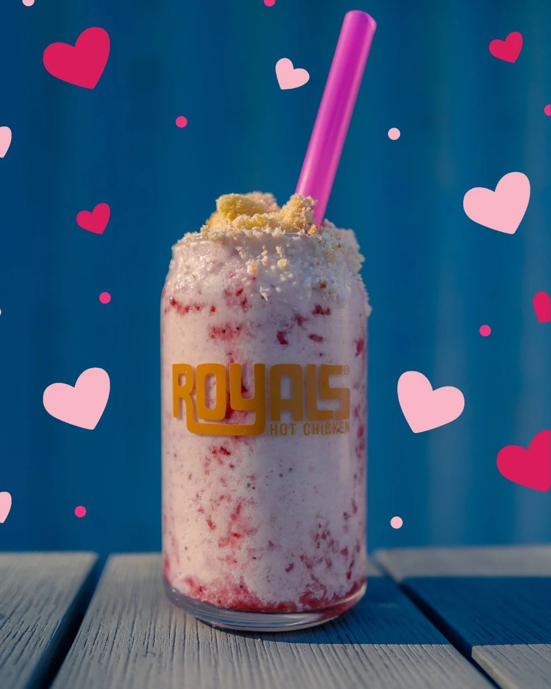 Roses are red 🌹, strawberries too 🍓 . 
Royals' Strawberry Shortcake Milkshake was made just for you. 

Maybe we aren't the best at poems, but we are pretty great at milkshakes. It's only around this month! Treat yourself or someone special before i