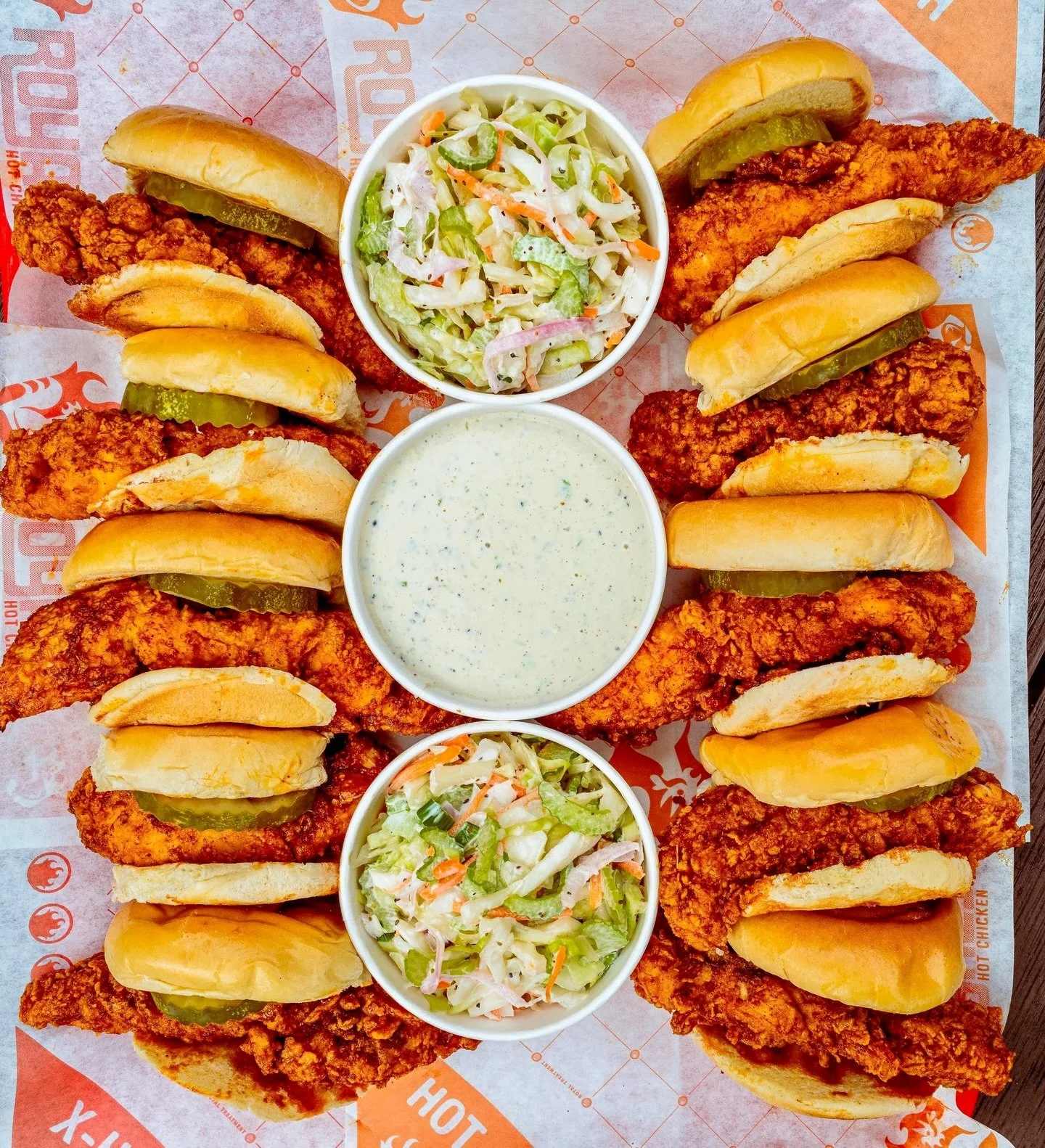Happy Derby Week, Louisville! Hosting guests and need to feed a group? 

Our catering packs are built to handle the crowd so you don&rsquo;t have to spend your week in the kitchen. Whether you need a pile of sliders or a spread of tenders and sides, 