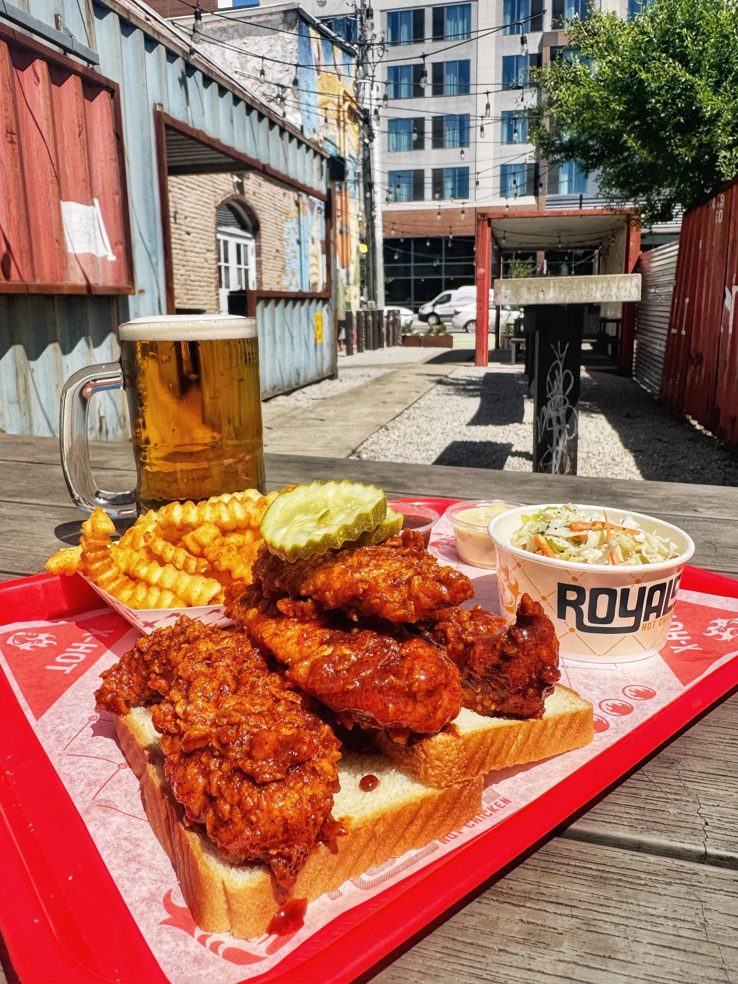 Our Chicken Meal Platters have become a crowd favorite. And for good reason. You get jumbo tenders, two sides, and bread. Every piece is dipped to your specific heat level, from &ldquo;Some Heat&rdquo; to &ldquo;Gonzo.&rdquo; Or simply order yours Cl