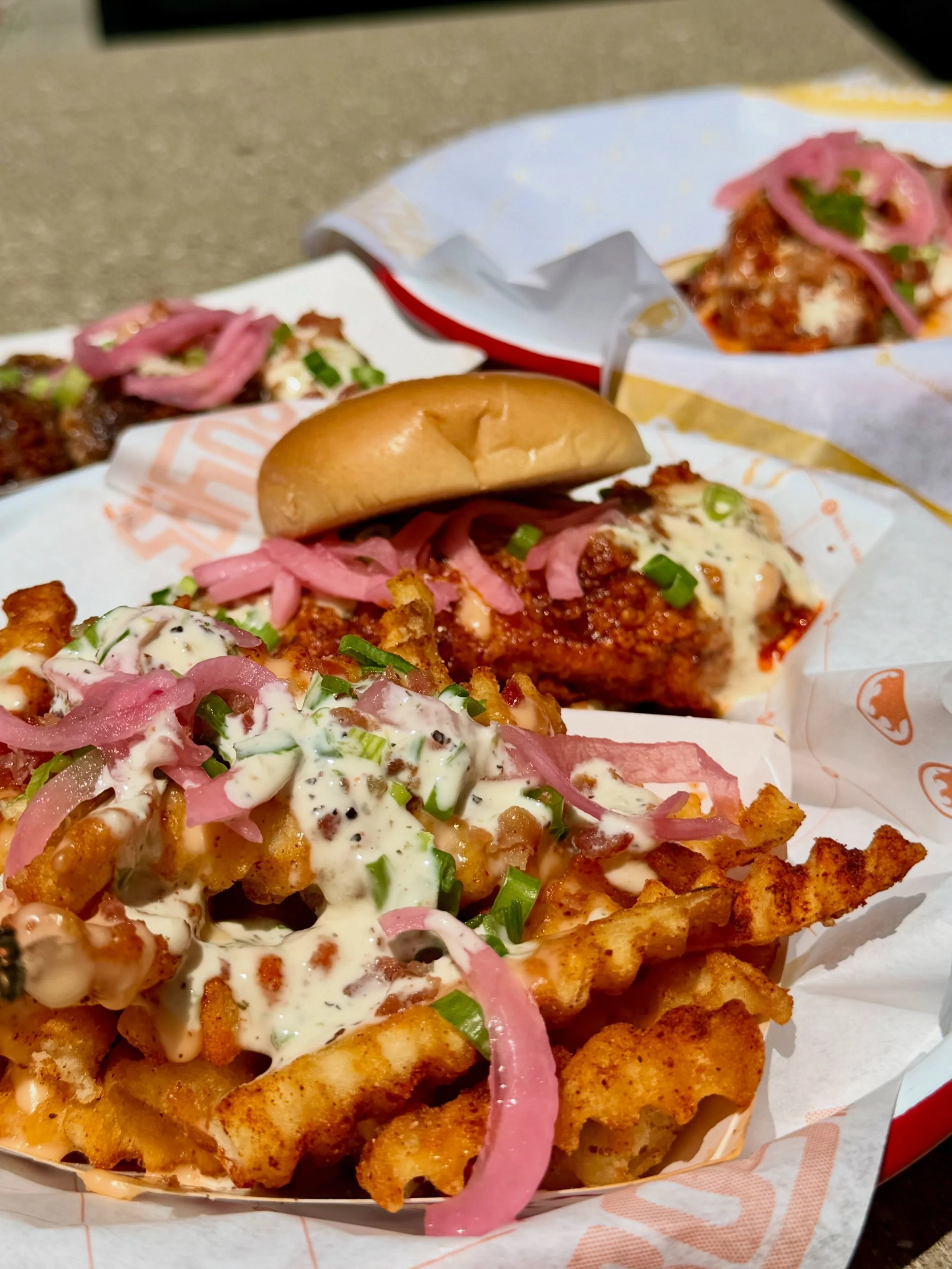 Weekend indulgence is a vibe. From 8:00 PM until close every Friday and Saturday, ask to &ldquo;Get Loaded&rdquo; and for just $3, you can get house cheese, bacon, and pickled red onions piled onto your favorites.