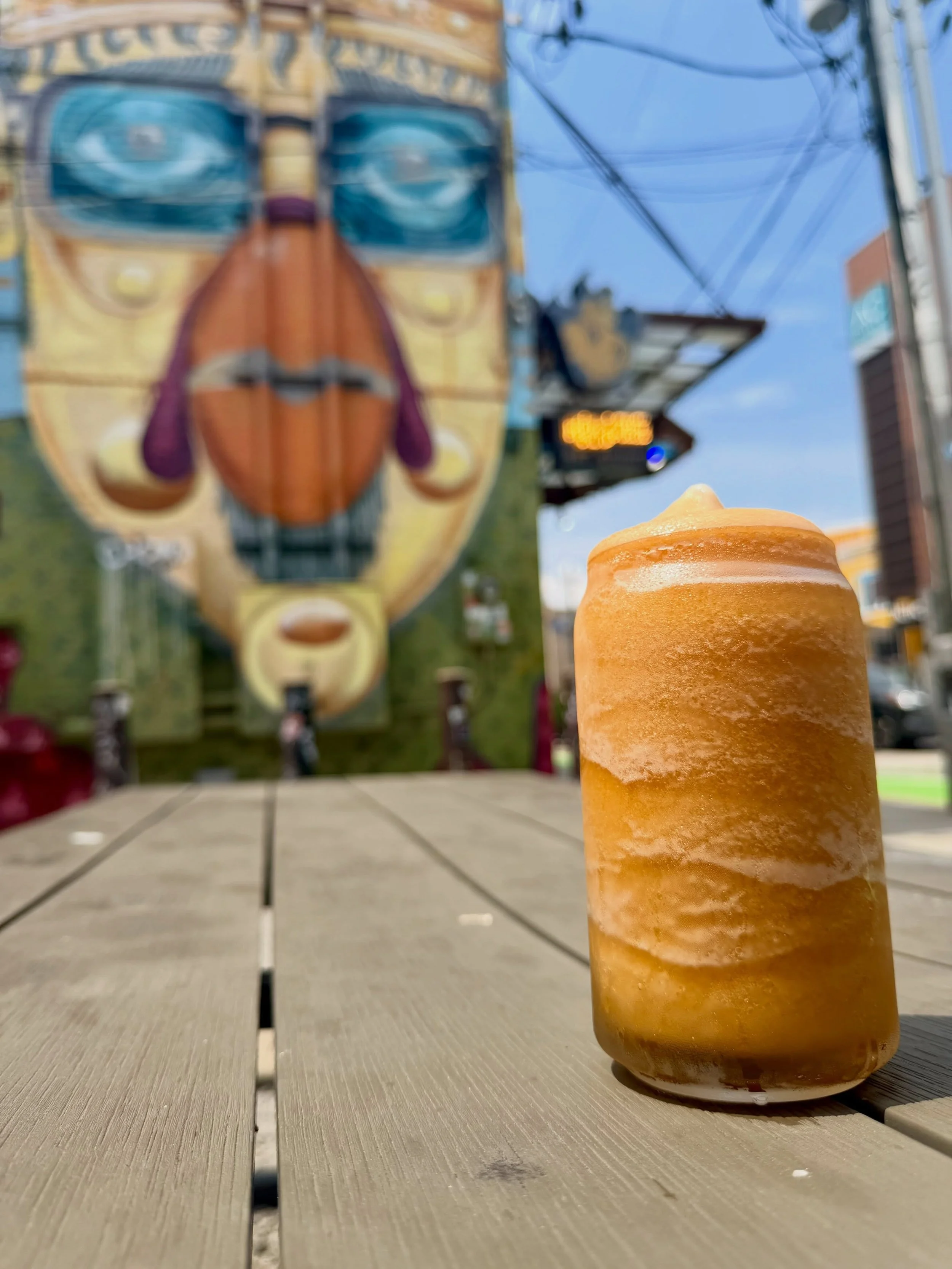 We have a new permanent frozen cocktail on the menu. The Frozen Dirty Palmer.

Old Forester Bourbon, brewed sweet tea, and lemonade. 

Quite simple. Quite refreshing.