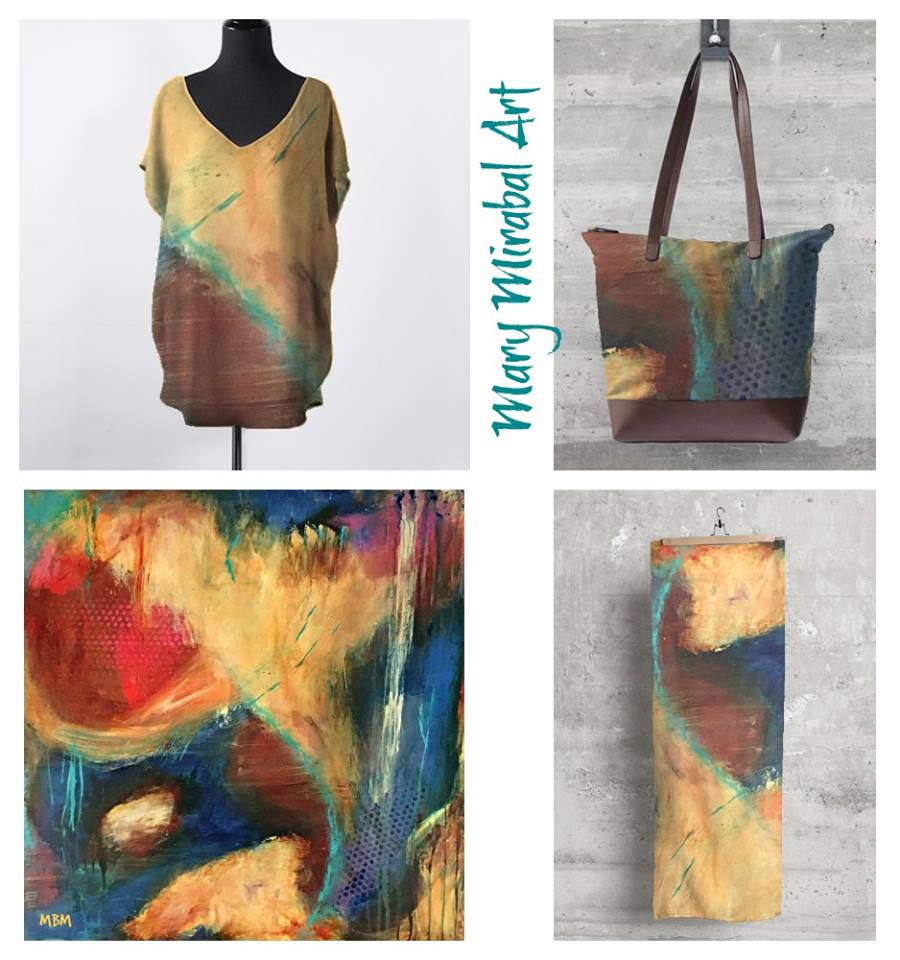 Just a sampling of the fashion accessories available with my artwork.
