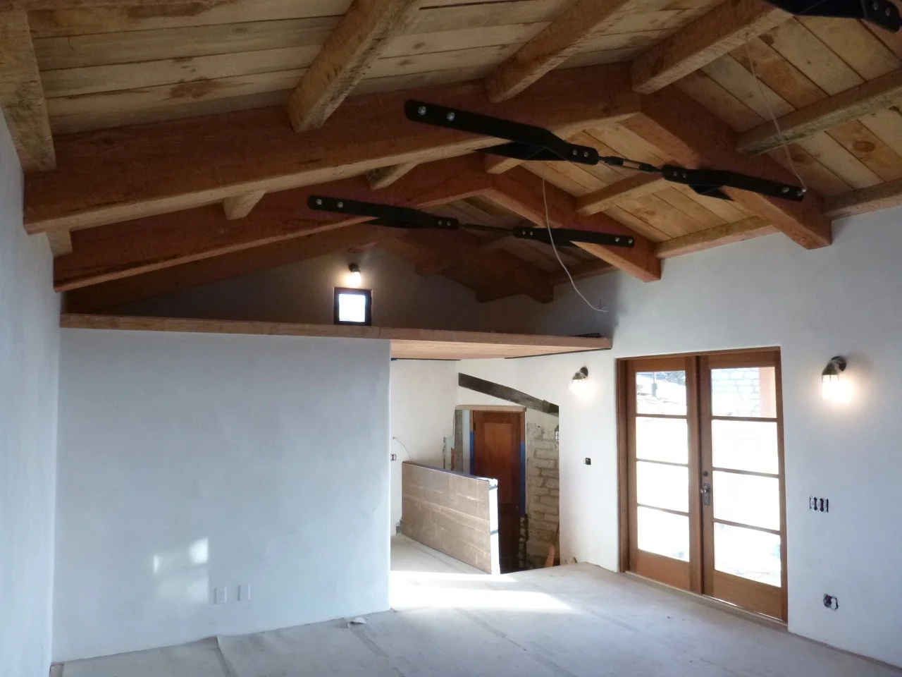 Roof structure, window frames & doors made from reclaimed wood