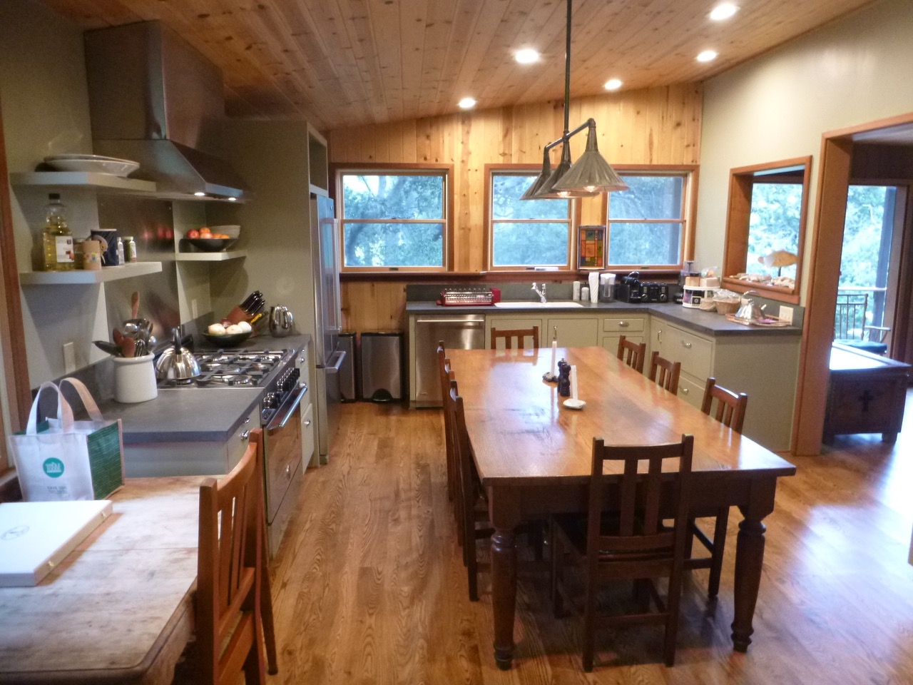 Sink cabinet & stove shelving reclaimed