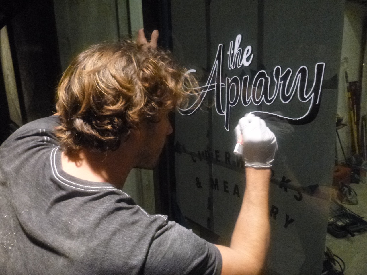 Original font: Nole's branding vision included the lettering he created for the business.