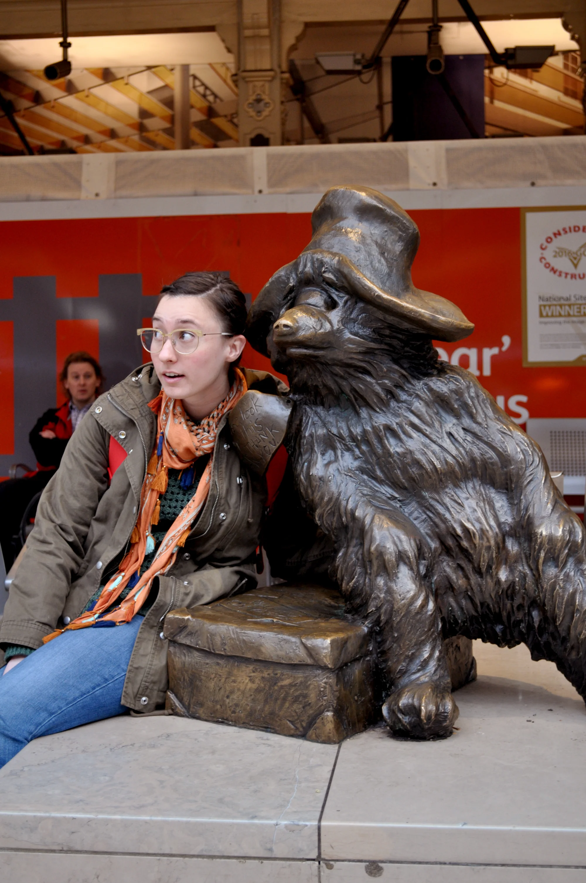 Someone left him at Paddington Station. We would have taken him home with us, but he was kind of stuck there...
