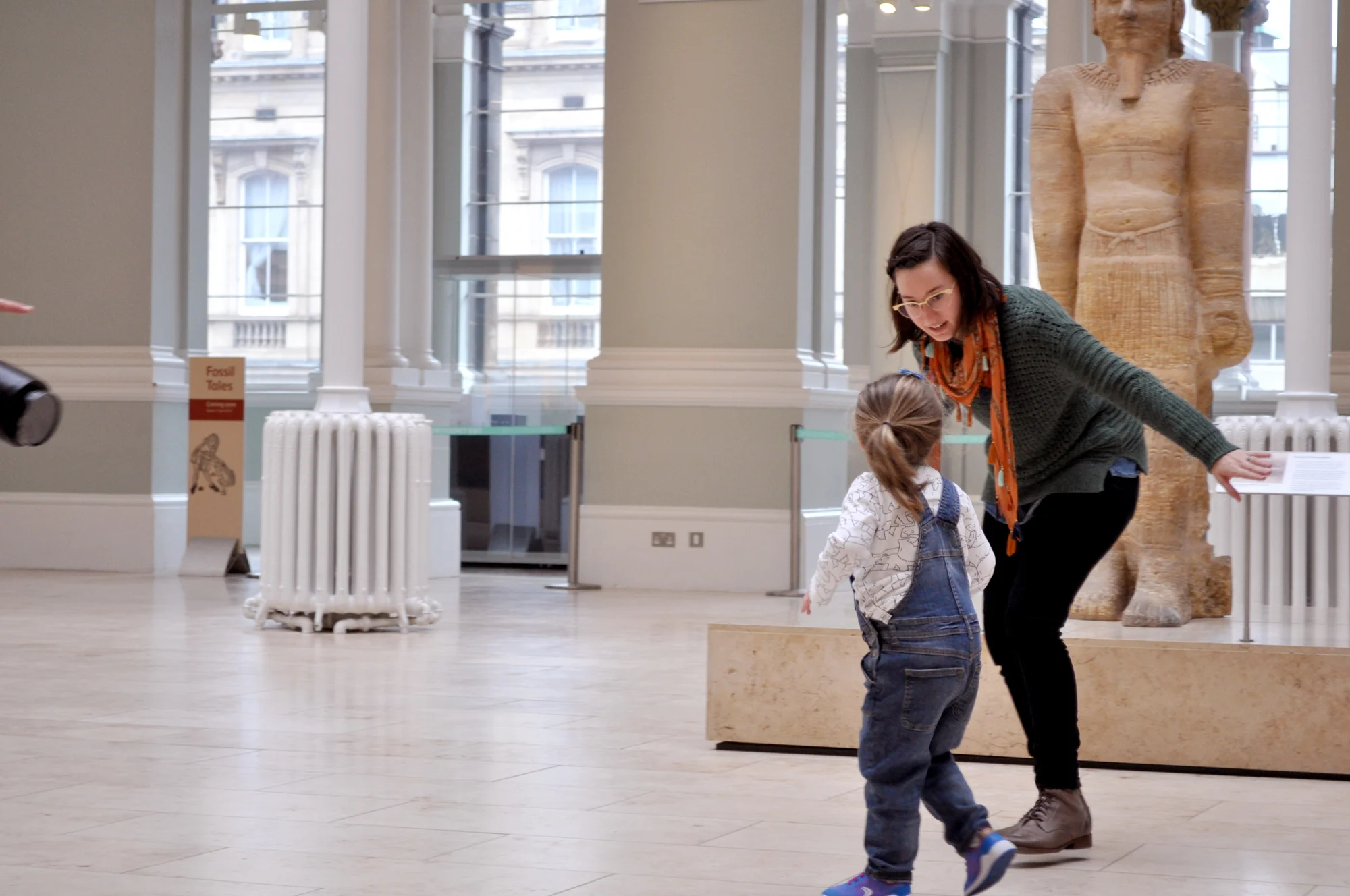 One of the highlights of the trip was getting to meet the lovely Helen of Helen Pugh Photography and her wonderful daughter Rosie. Rosie and I hit it off right away and ended our coffee date at the National Museum of Scotland with a little bit of flying. Helen took much, much better pictures than we did (she's incredibly good at what she does, and you should check her work out here ), but Ethan managed to snag this little bit of her here. Yep, that's her finger and camera on the left.