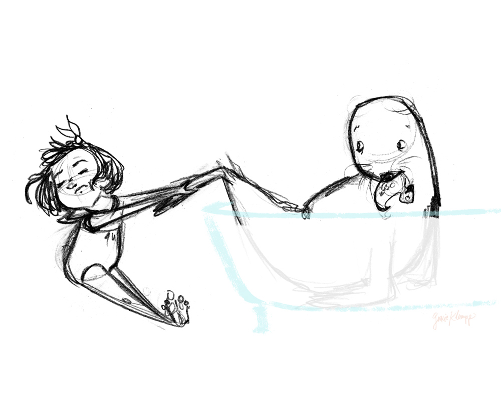 When the Sea Lion won't get out of the bathtub.