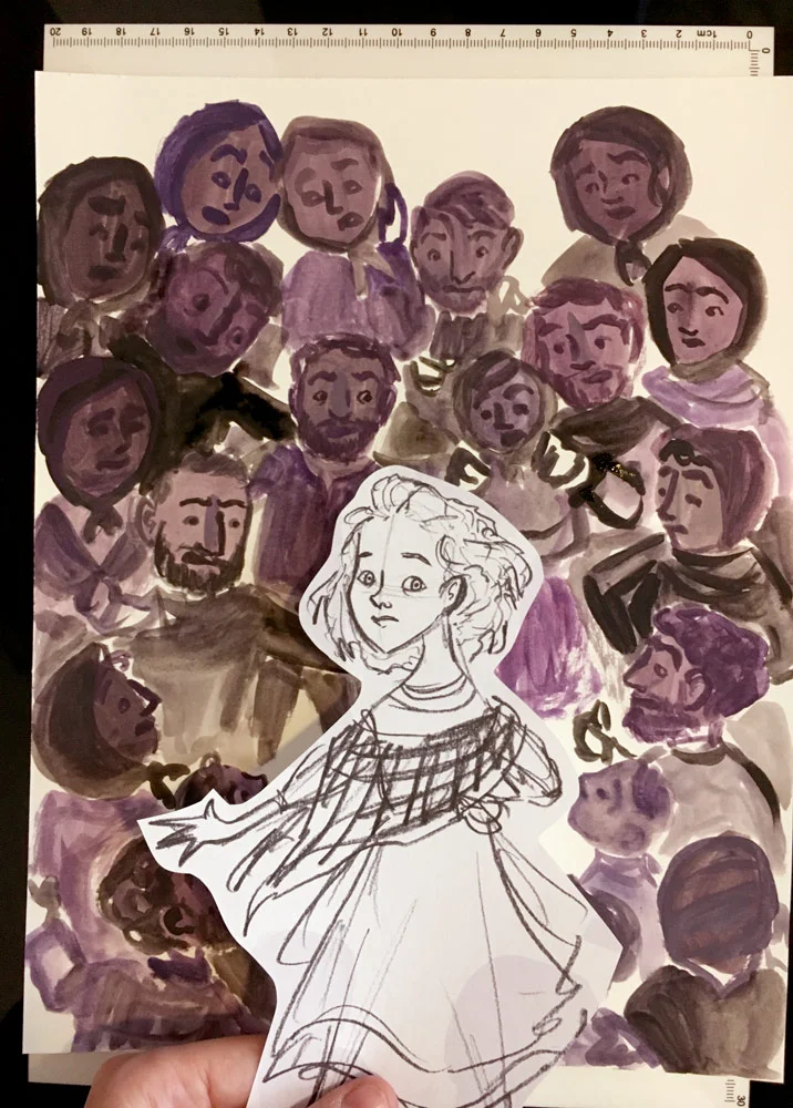 Using a cutout of Saaski to get a feel for the layout.