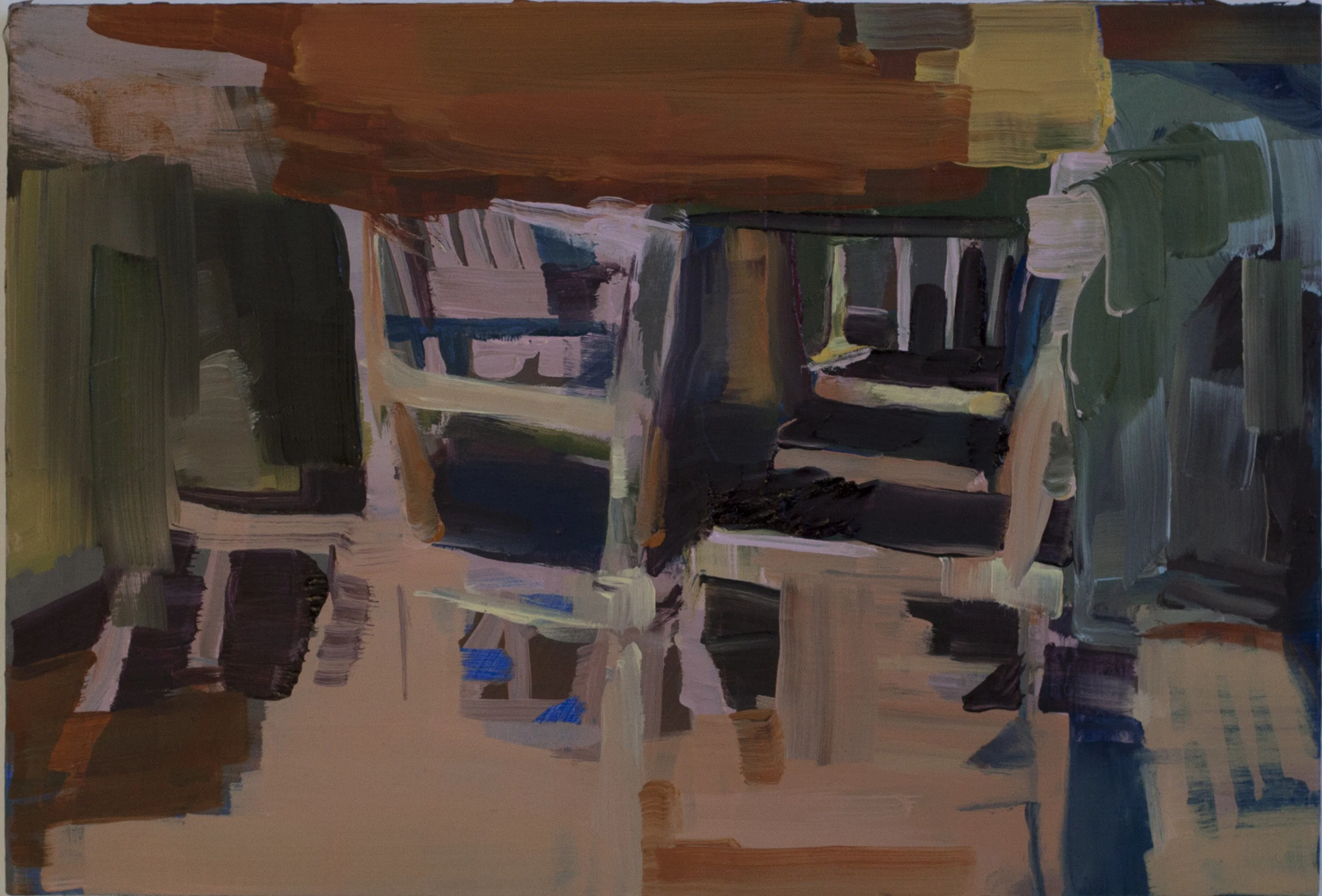 Top of the Table (2015) Oil on Board. 20 x 30 cm