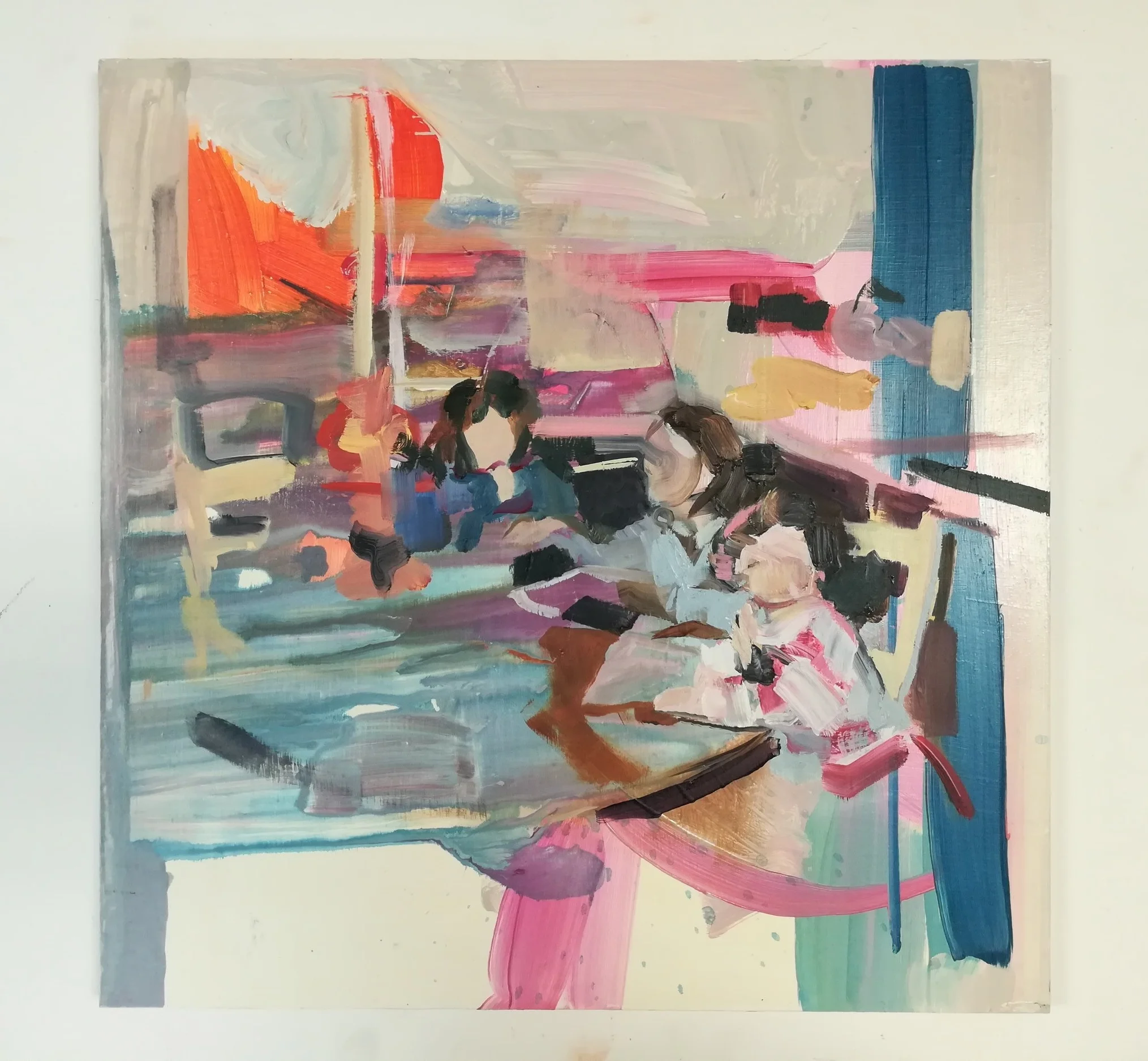 Two Layers (2017) Oil on board, 40 x 40cm