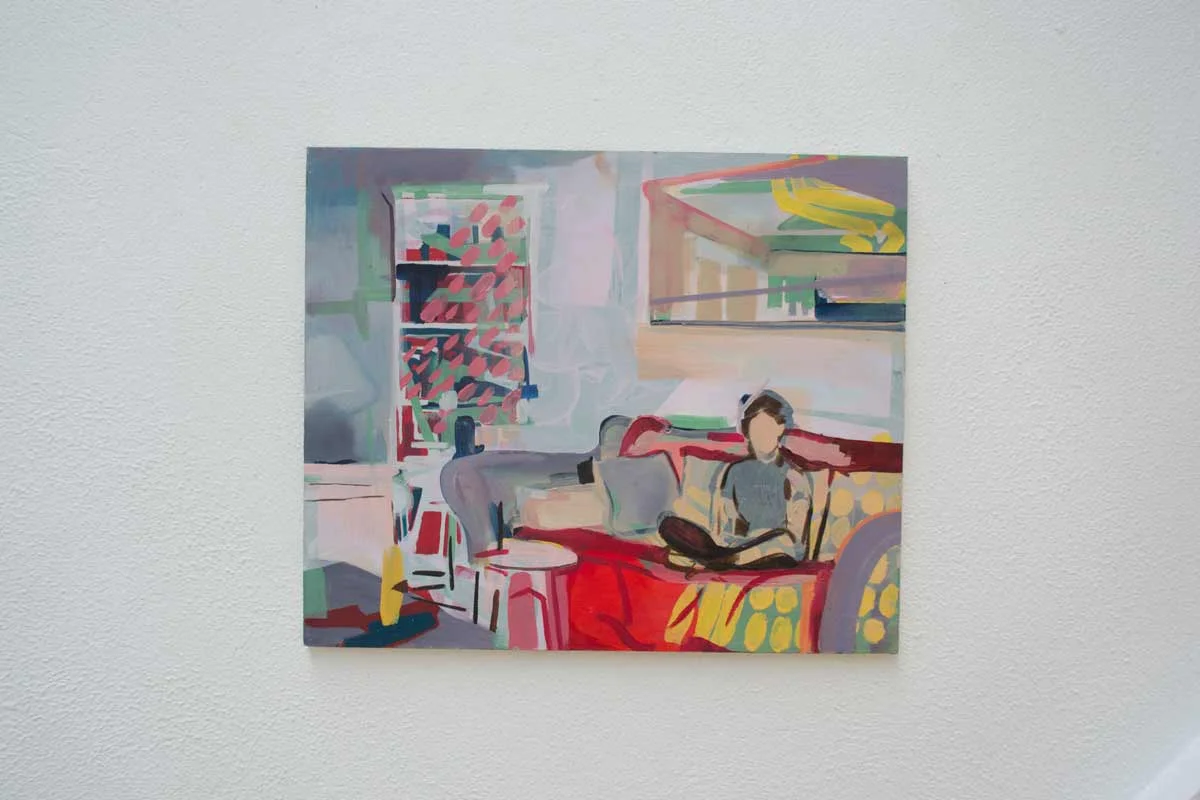 Anchored in the space. Oil on Board. 60 x 50 cm