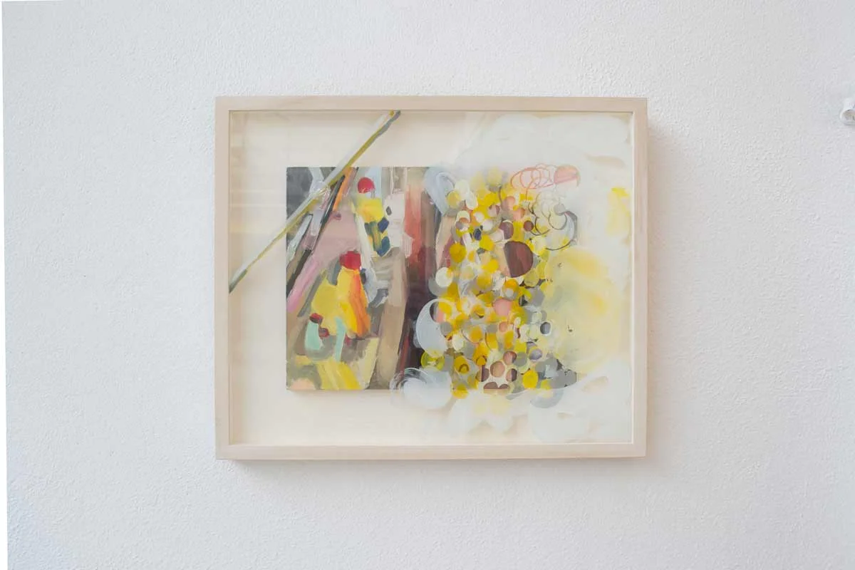 Selected observation. Oil on Board. Acrylic on glass framed. 49 x 60 cm