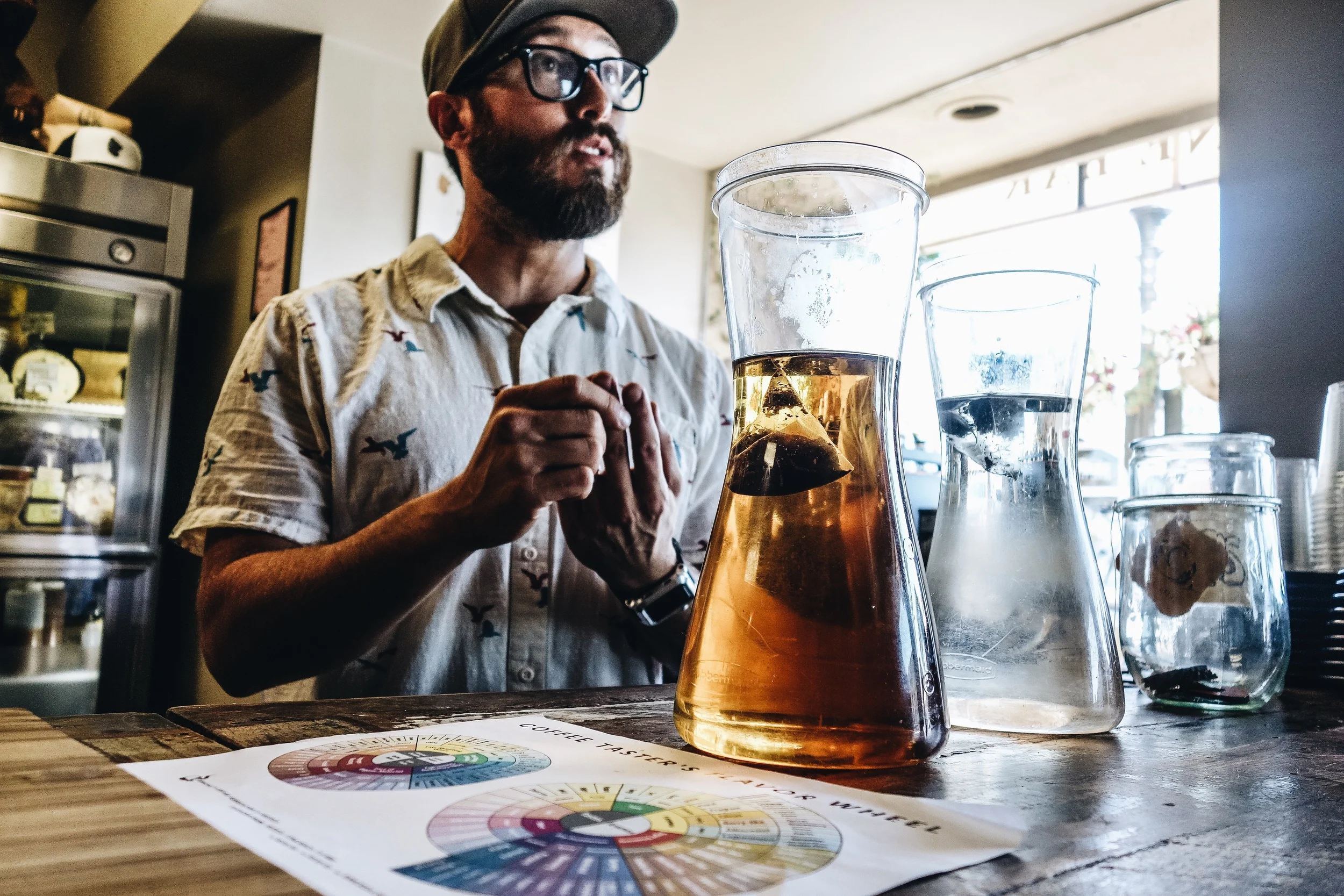 Jeff Clinard, owner of Bear Coast Cofffee, begins another Espresso Training Class in San Clemente, C.A.