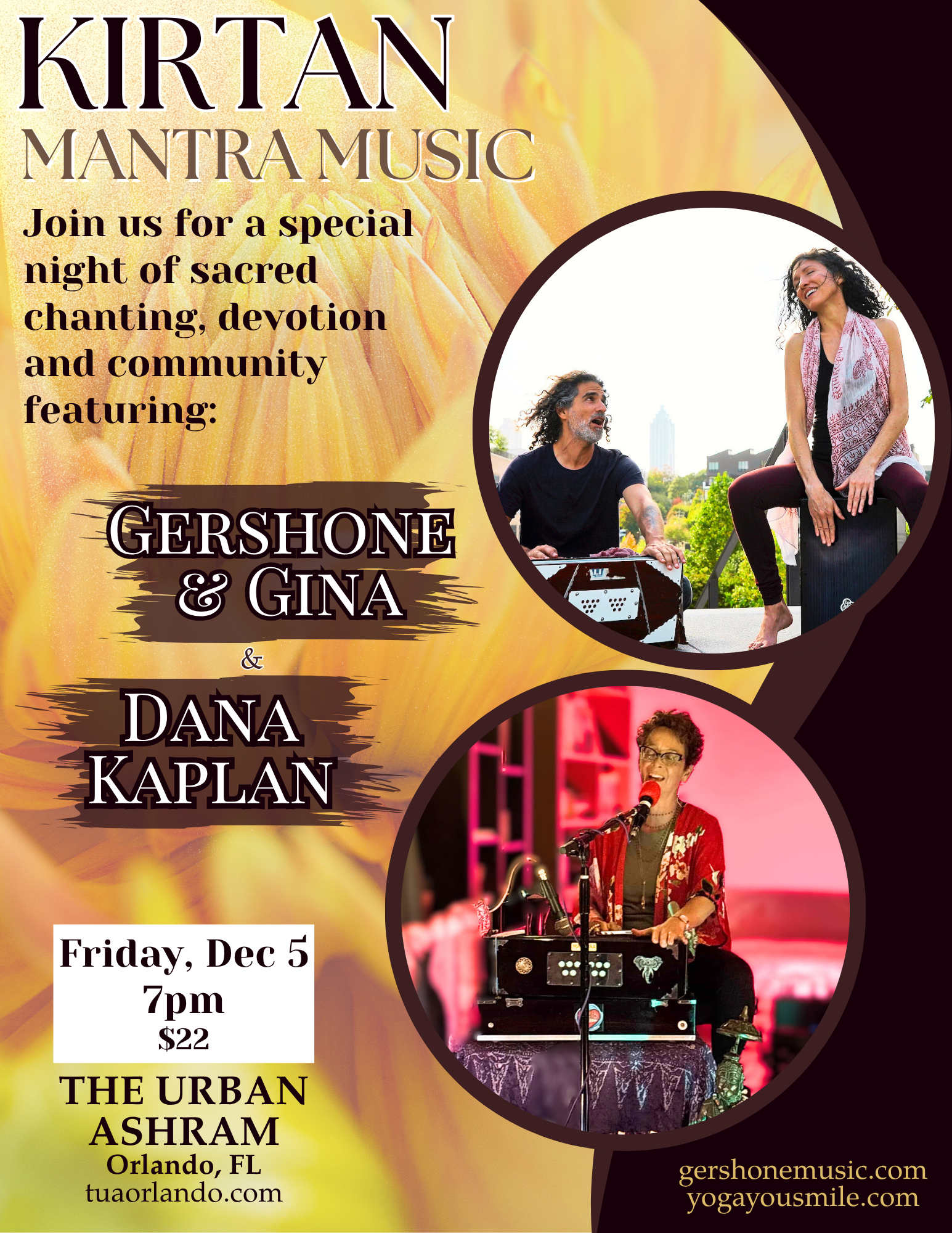 KIRTAN & Mantra Music w/ Gershone, Gina & Dana
