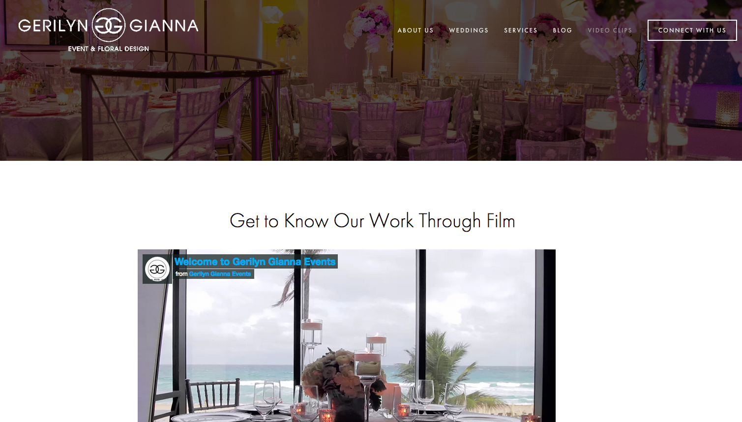 Wedding Professional Website Redesign by Heather Sharpe of The Editor's Touch | Gerilyn Gianna | Palm Beach Wedding and Event Design
