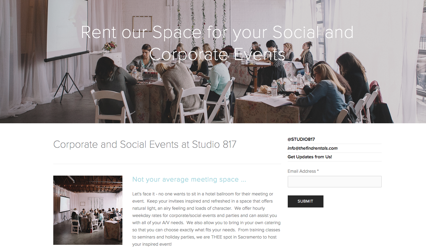 Wedding Venue Website Design by Heather Sharpe of The Editor's Touch | Studio 817 in Sacramento