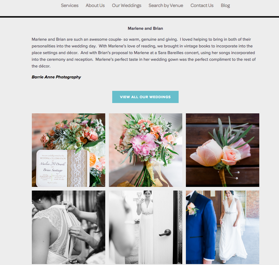 Wedding Website Redesign by Heather Sharpe | The Editor's Touch