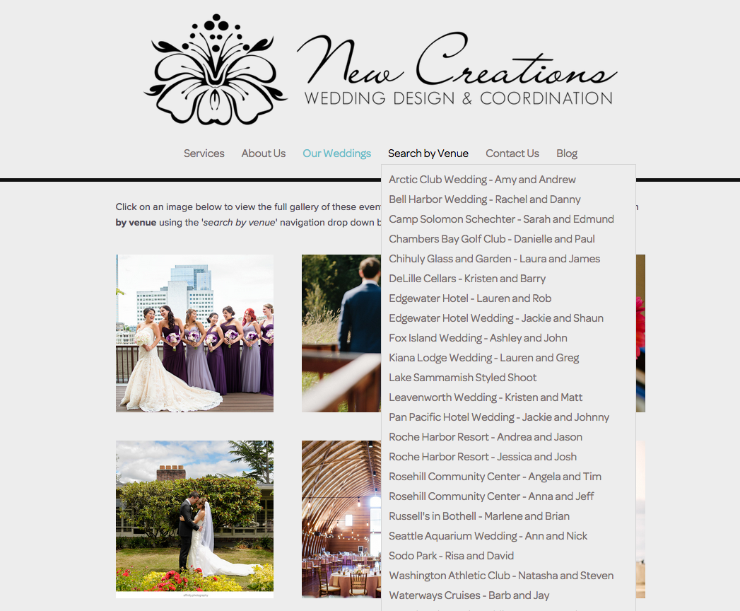 Wedding Website Redesign by Heather Sharpe | The Editor's Touch