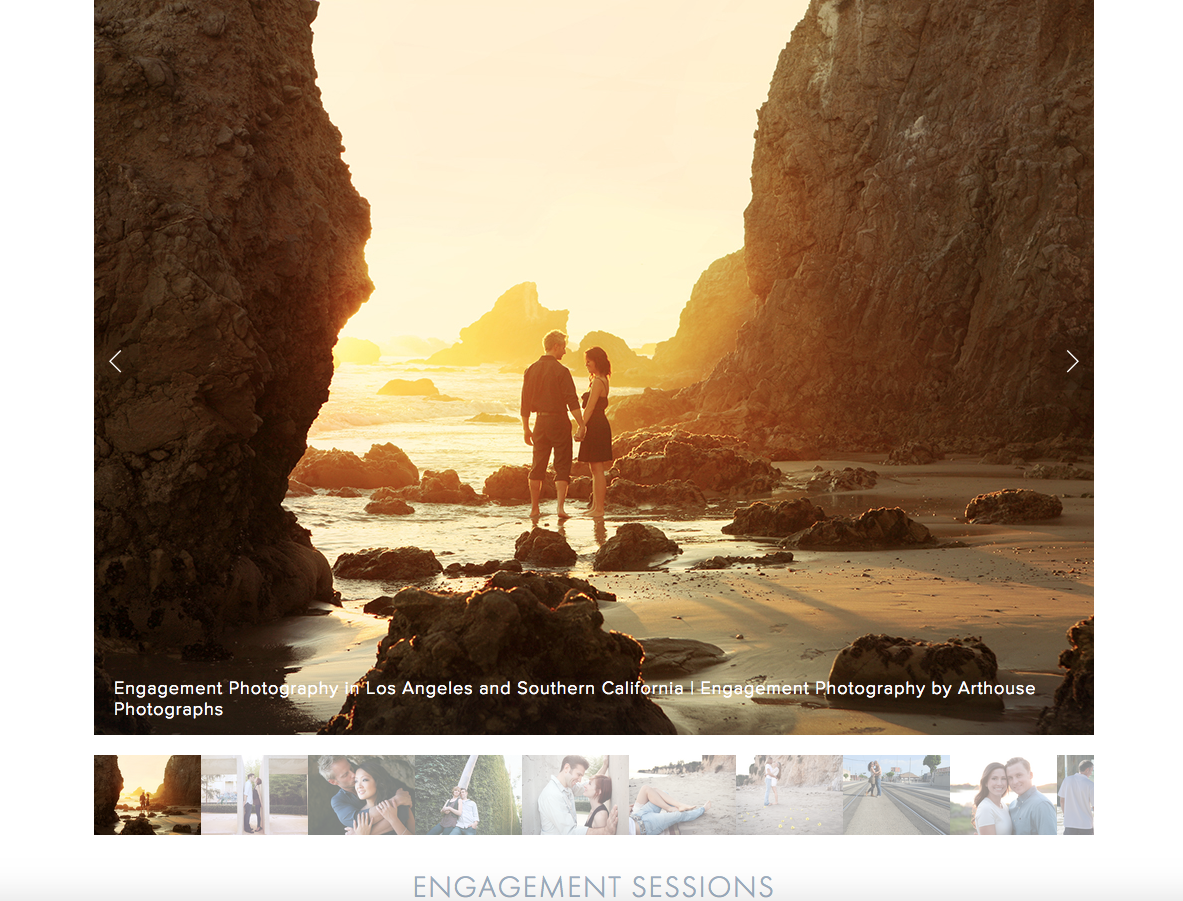 Los Angeles Wedding Photography by Arthouse Photographs | Website Design by Heather Sharpe of The Editor's Touch