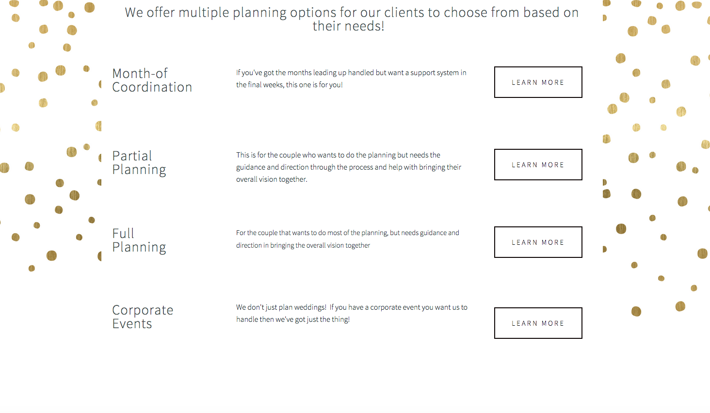 Website Design for Simply Elegant Events | The Editor's Touch