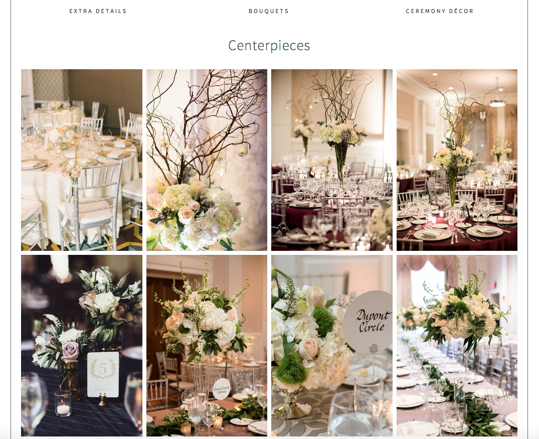 Website Design by Heather Sharpe | The Editor's Touch | B Floral Event Design