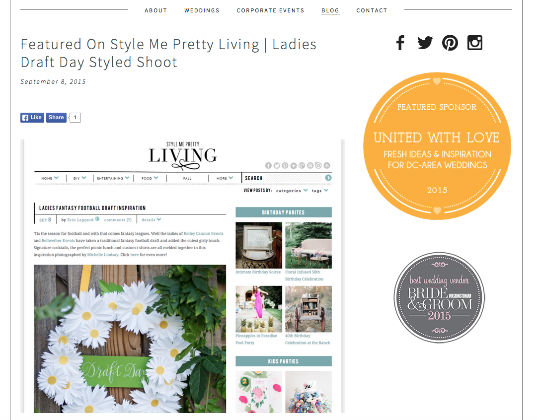 Website Design by Heather Sharpe | The Editor's Touch | B Floral Event Design