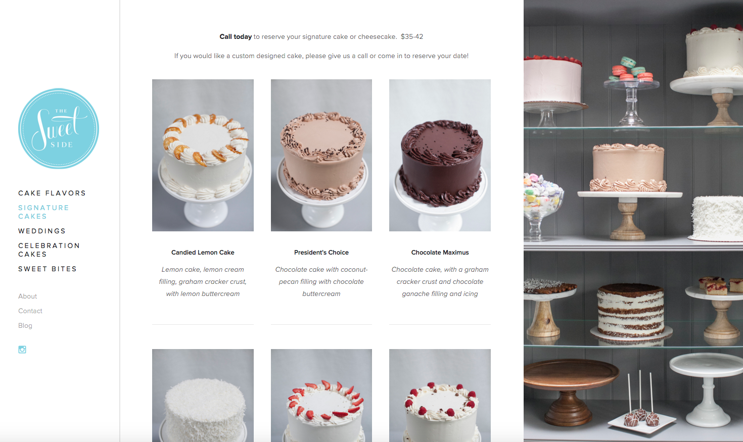 Website Design for Seattle Bakery The SweetSide | Heather Sharpe of The Editor's Touch | Squarespace Website Designer