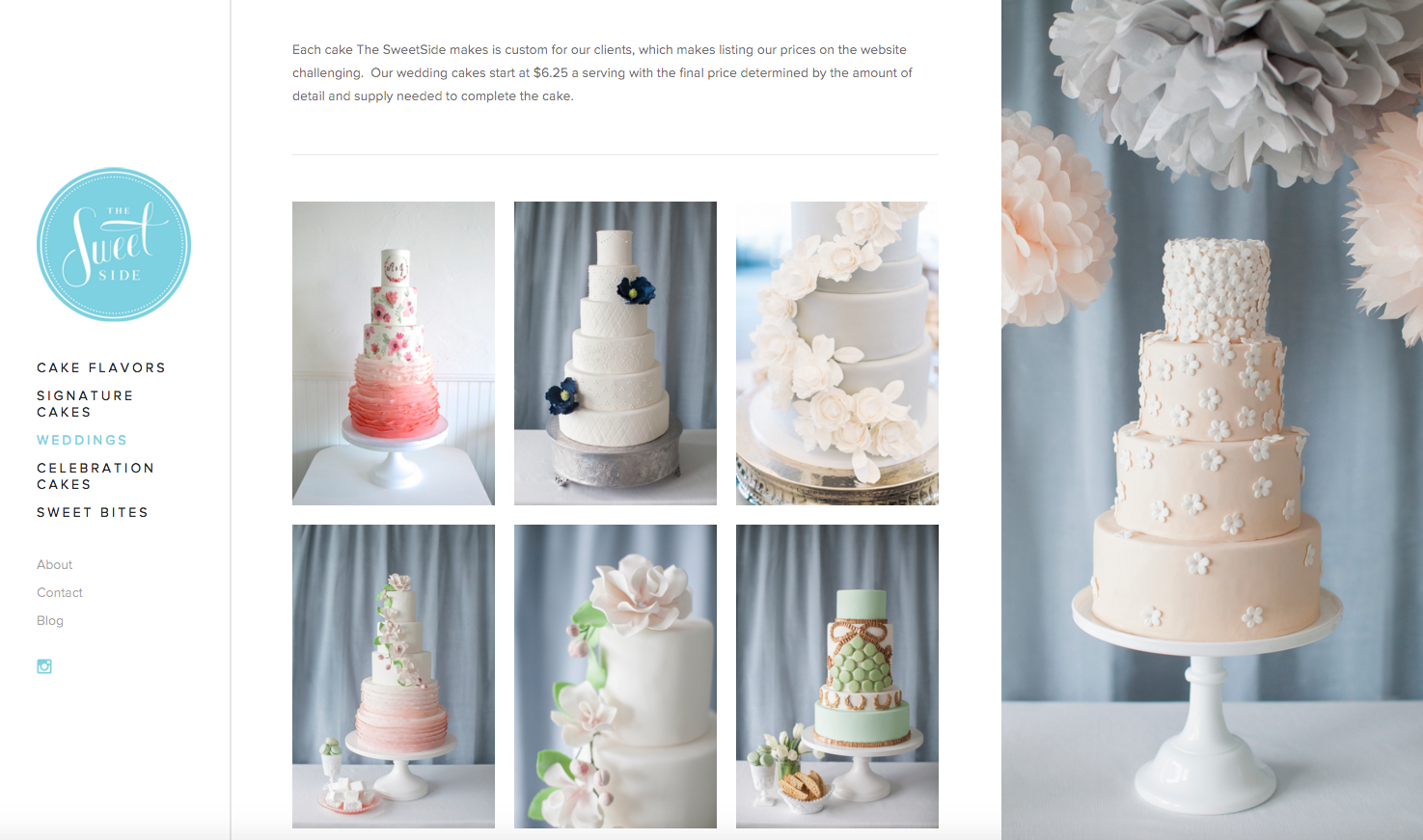 Website Design for Seattle Bakery The SweetSide | Heather Sharpe of The Editor's Touch | Squarespace Website Designer
