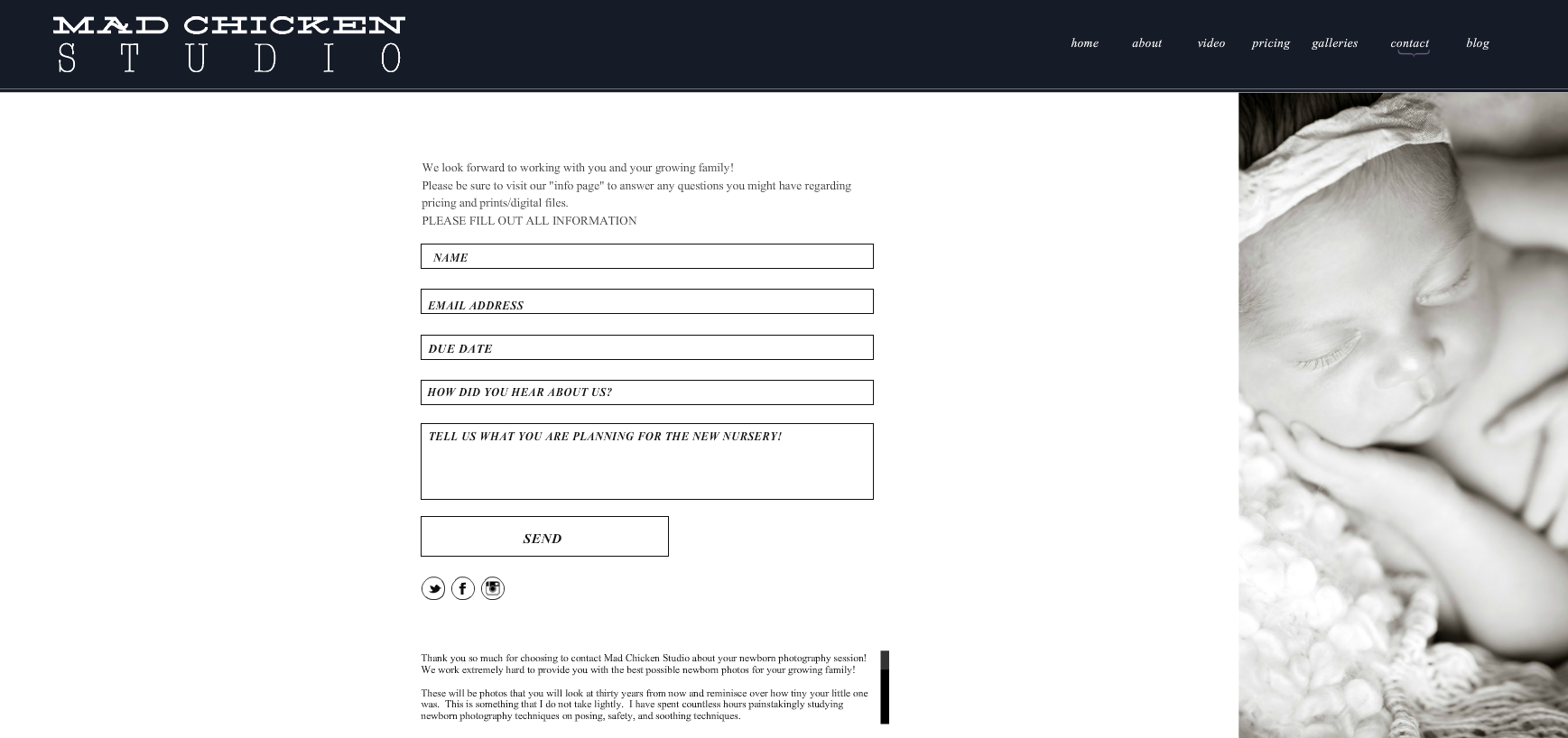 Website that needs a redesign