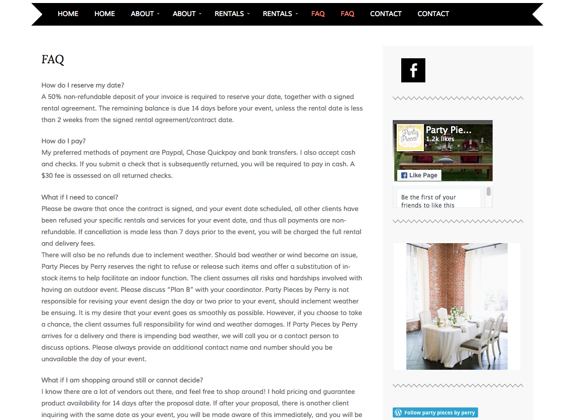 Website that needs a redesign