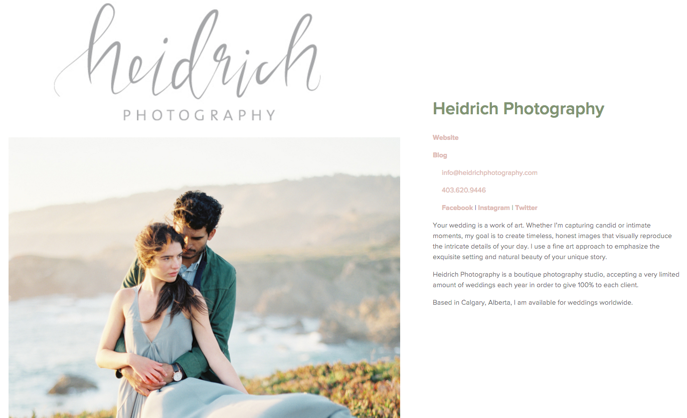 Best Wedding Vendors in Canada | Joy Wed Blog | Website Design by Heather Sharpe of The Editor's Touch