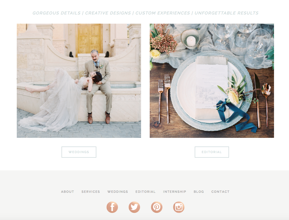 Website Design for Michelle Leo Events | Heather Sharpe of The Editor's Touch