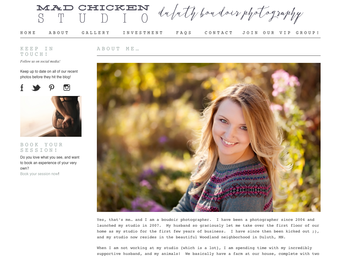 Website that needs a redesign