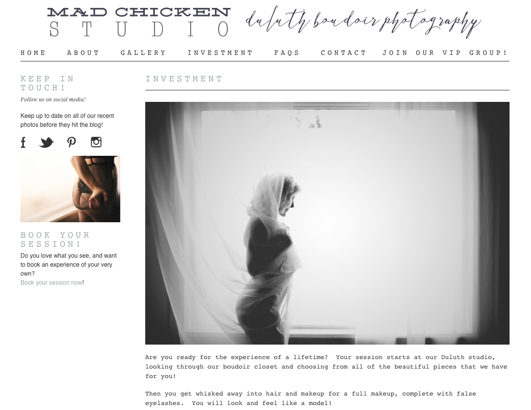 Website that needs a redesign