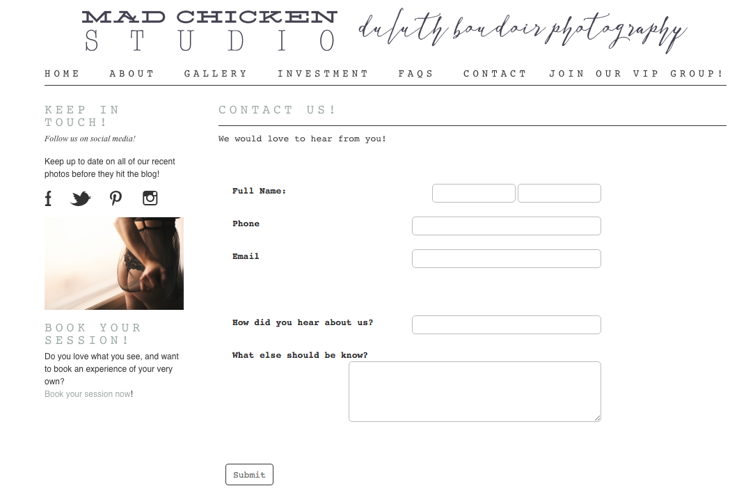 Website that needs a redesign