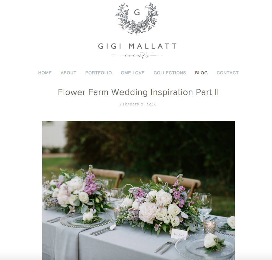 Squarespace Website Design for Wedding and Lifestyle Professionals | Heather Sharpe of The Editor's Touch | Gigi Mallatt Events