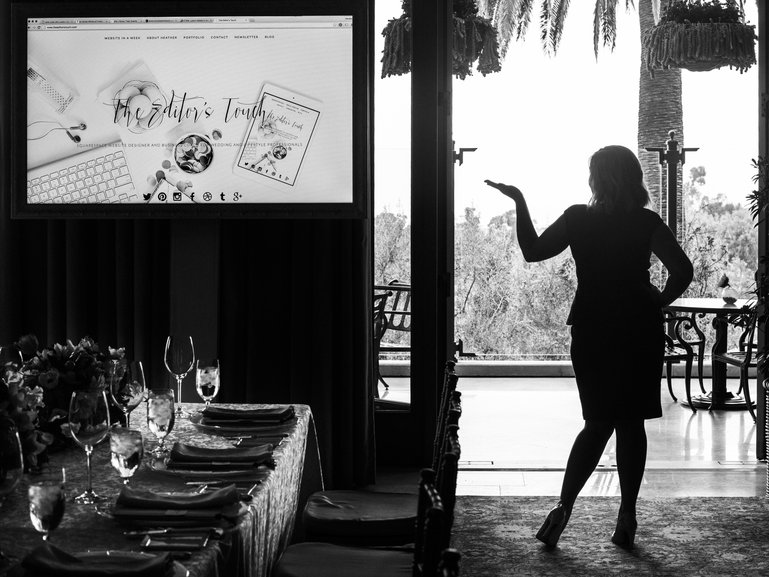 Speaker for Wedding and Creative Professionals | Website Designer Using Squarespace | Alante Photography | Heather Sharpe of The Editor's Touch | Love Luxe Life Luncheon | The Resort at Pelican Hill in Orange County