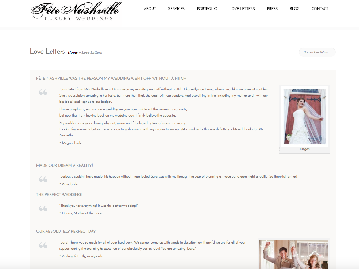 website that needs to be redesigned