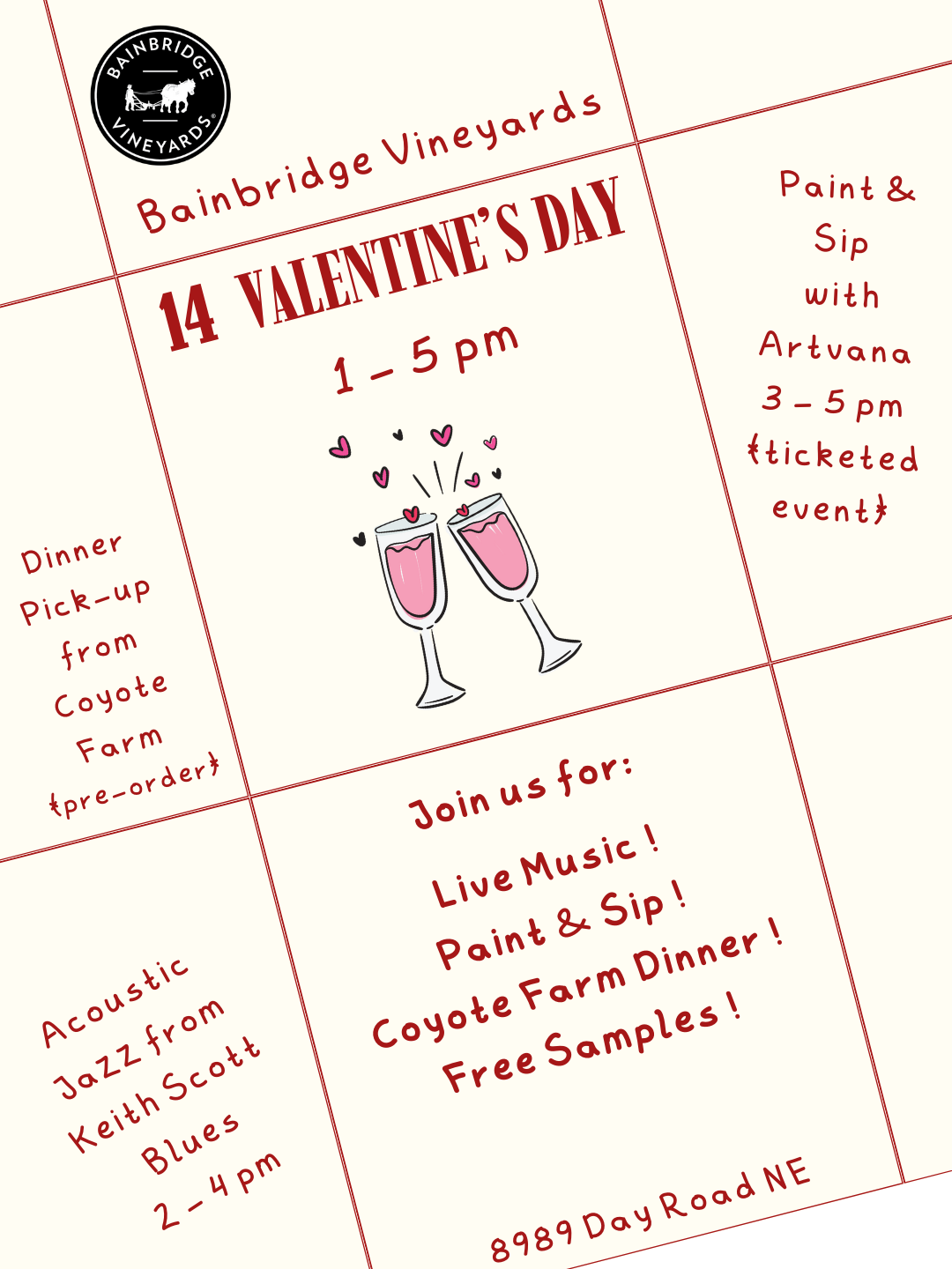 Valentine's Day at Bainbridge Vineyards