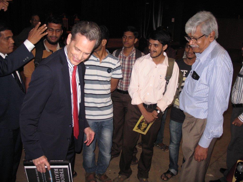 David Wiebers, M.D., at Mangalore University. 