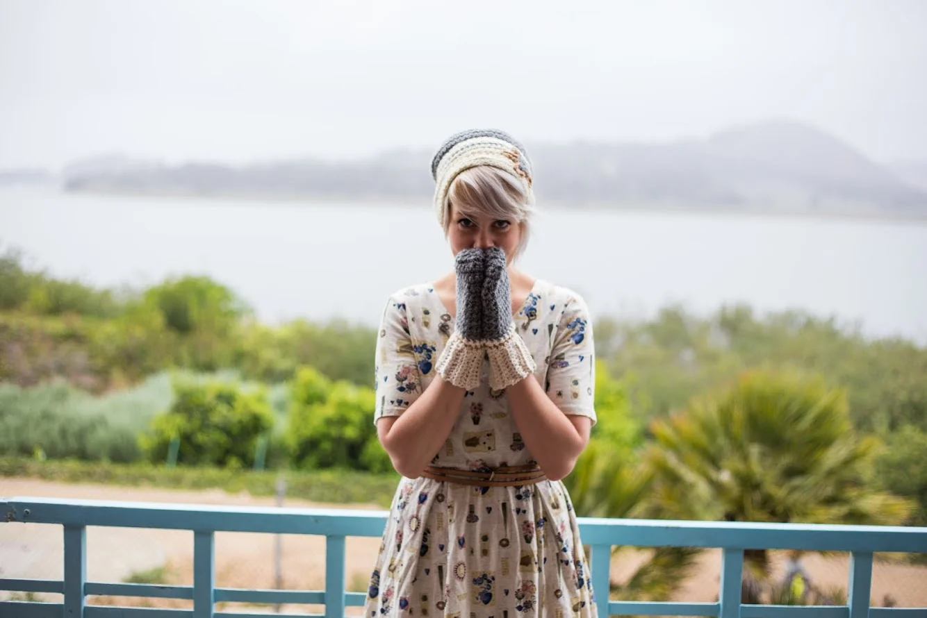 Molly wearing the Garden Gal dress from Never Forget Juliet
